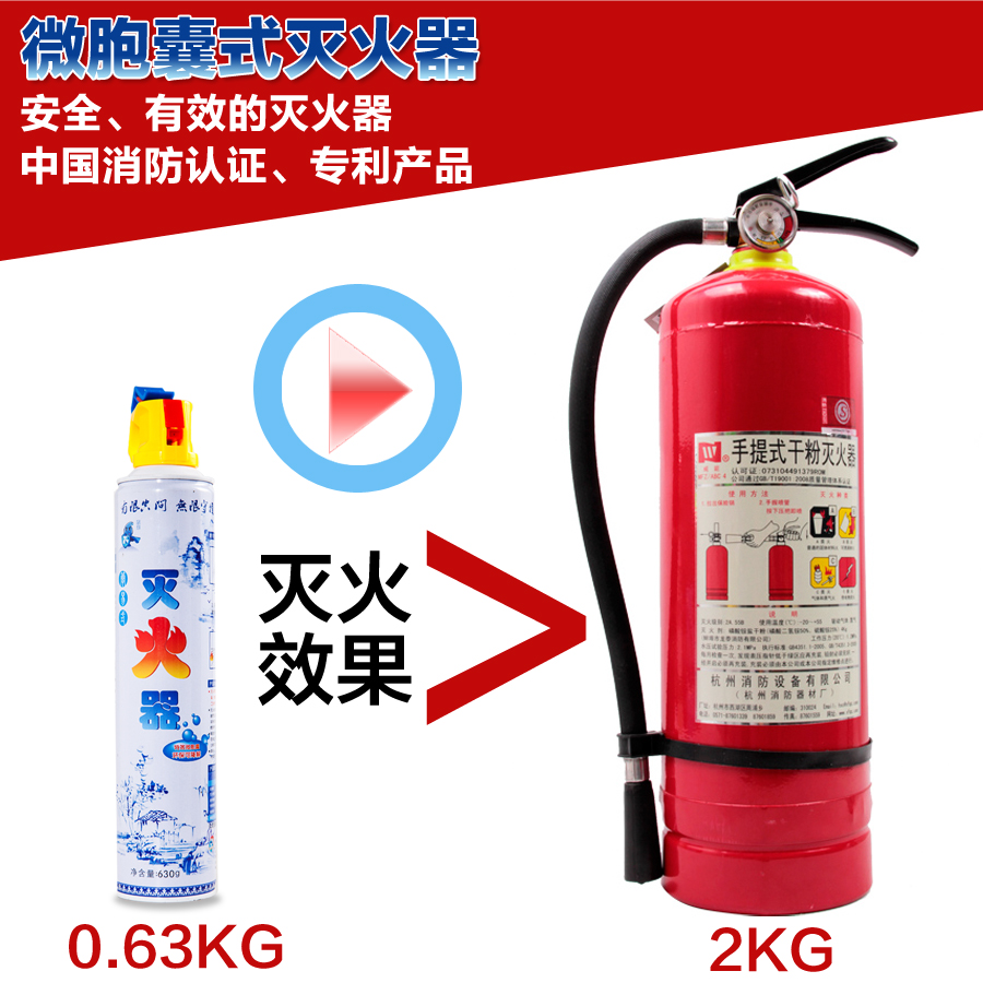 车载灭火器 车用灭火器 汽车干粉灭火器1KG 2KG包邮 可放手套箱