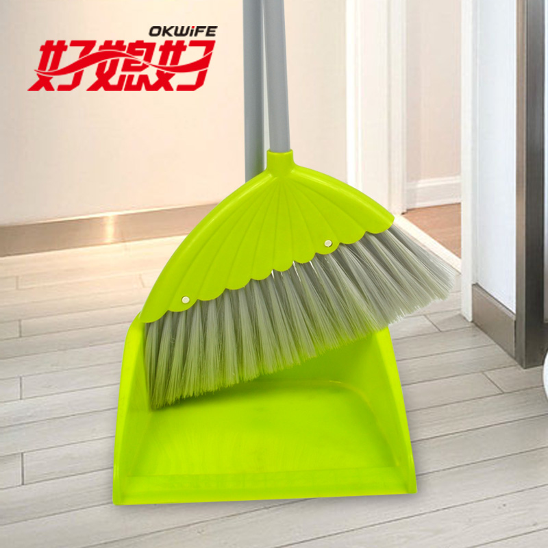 好媳妇扫把簸箕组合清新绿色套装家居清洁必备易