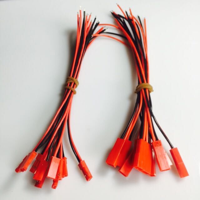 The price of JST on the patch cord 2P connecting wire plug male and female set of two 2P-one tinned single strips