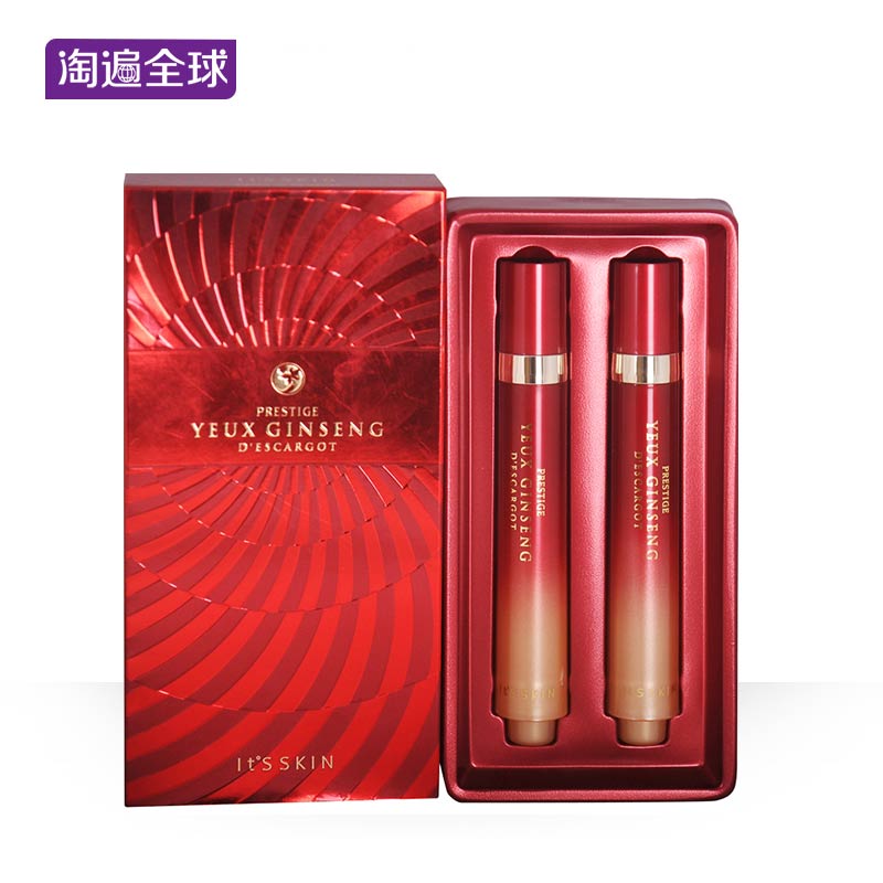 it s skin伊思红参蜗牛精华眼霜15ml*2 淡化细纹黑眼圈紧致肌肤