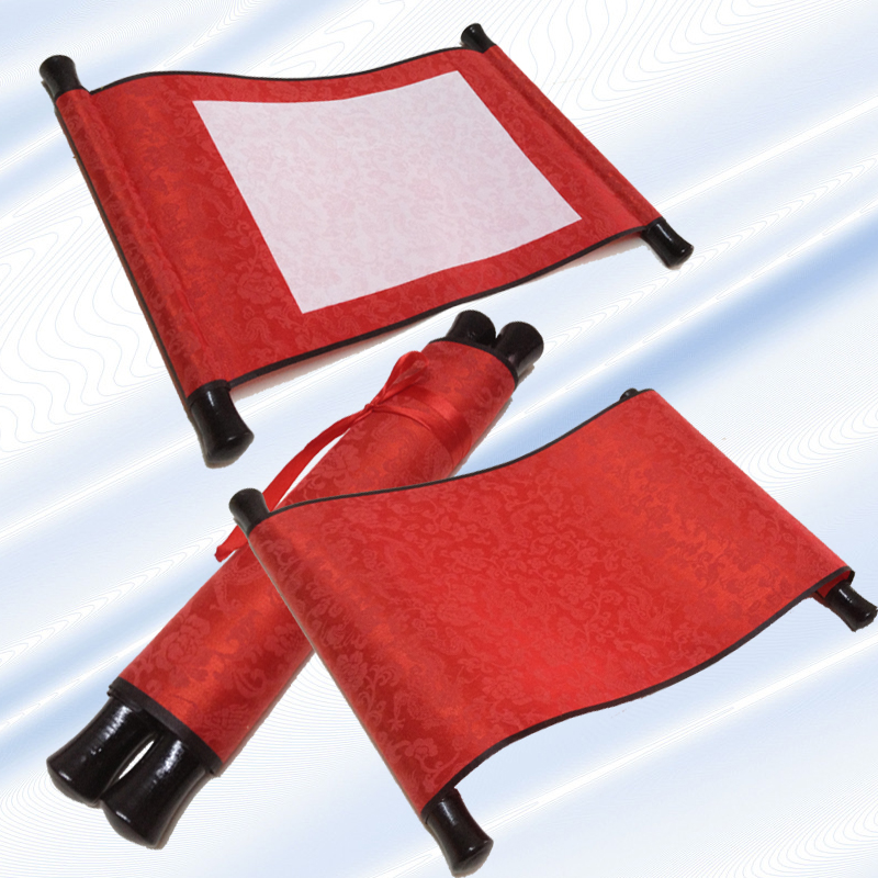 Manufacturer direct red blank sainted scroll (red dragon vein) printable content invitation set to do