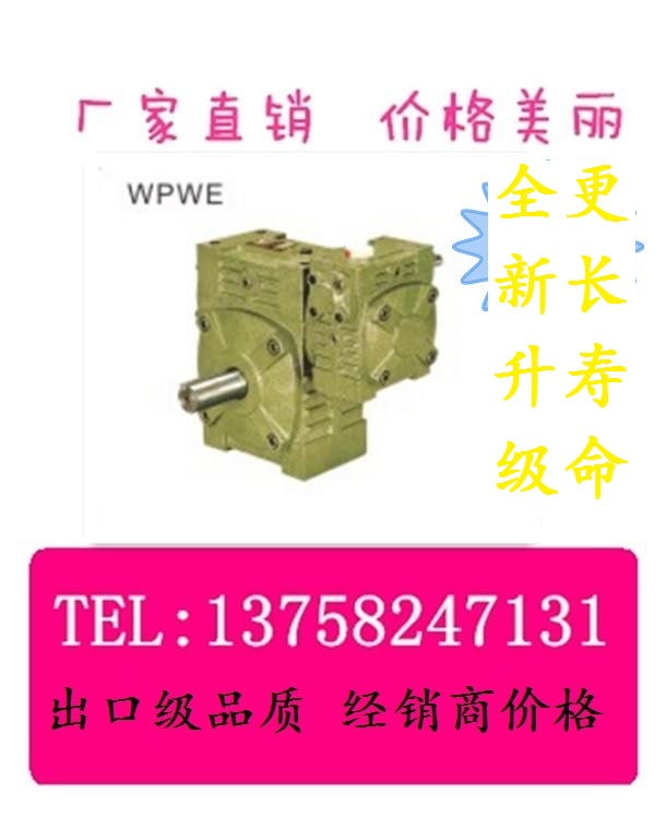 WPWE worm wheel worm lever iron shell vertical universal type shaft output double stage reducer reduction box small reducer