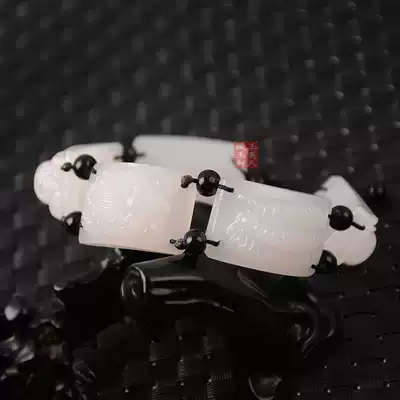 Xinjiang Hetian jade five poison bracelet for men and women jade rough bracelet mighty domineering jade pendant jade