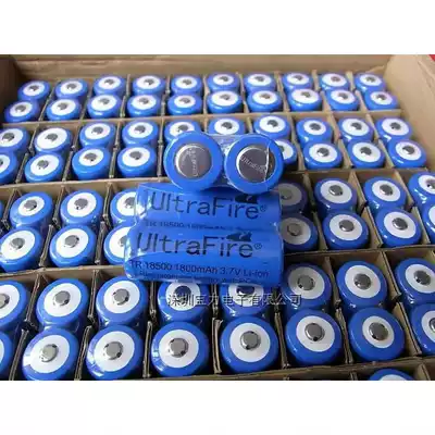 Pointed 18500 lithium battery 3 7v 1800mah 18500 rechargeable battery LED flashlight rechargeable lithium battery