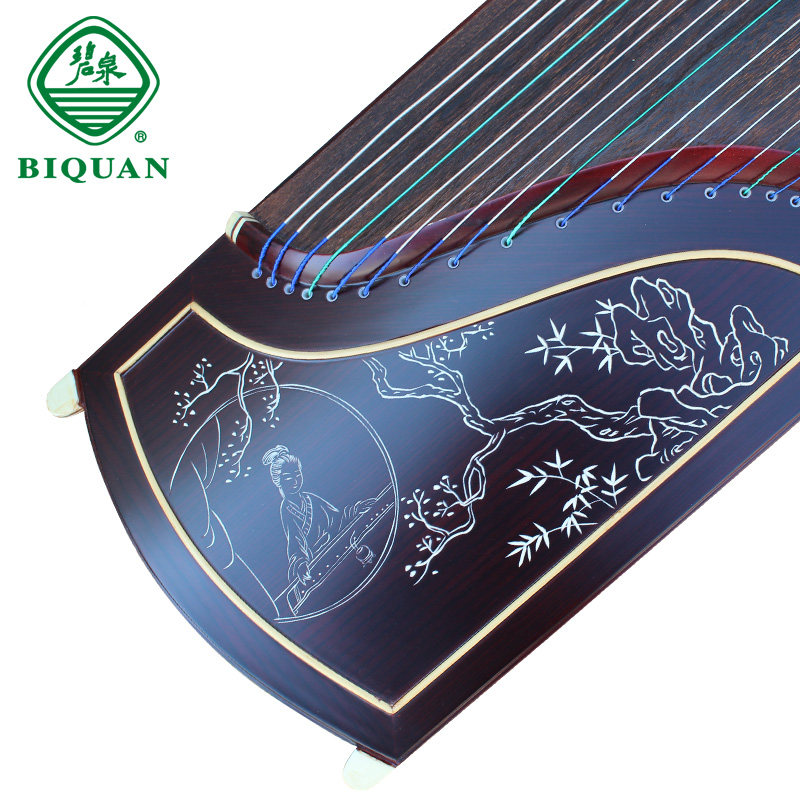 Biquan Guzheng New Rosewood Shallow Carving Zheng Nantang Qin Yun Children's Adult Beginner Examination Playing Guzheng