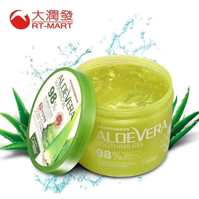 台湾大润发White Organia韩国补水芦荟胶保湿滋养舒缓肌肤500g