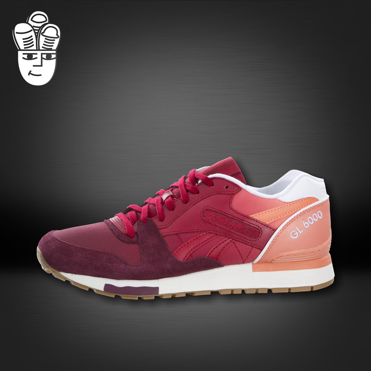 Reebok GL 6000 锐步女子复古跑鞋 轻质慢跑鞋 运动休闲鞋