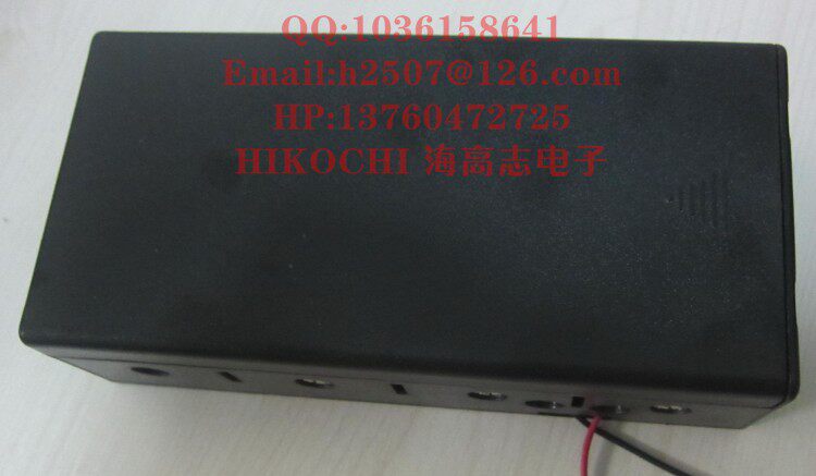 Battery box S-143 No. 1, 4 cells, with cover, 33600 D 3V, 4 cells in series with wire, 6V environmental protection outlet