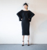 Original retro mùa thu Pháp thanh lịch màu đen Nhật Bản loose-fitting áo len cashmere phụ nữ áo len của một từ cổ áo len top 