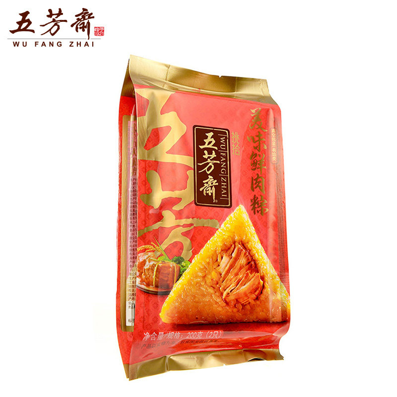 【天猫超市】五芳斋粽子真空美味鲜肉粽100g*2真空即食嘉兴特产