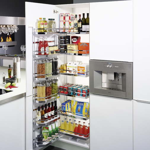 German Case Pammar High cabinet Interlinking overall cabinet Stainless Steel Open Door Style Cabinet Containing large Monster basket Imports