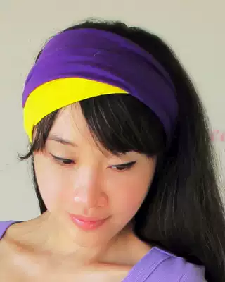Two-color special offer Korean version of super elastic cotton sports trend wide hair band hair ring hair ring headband headdress