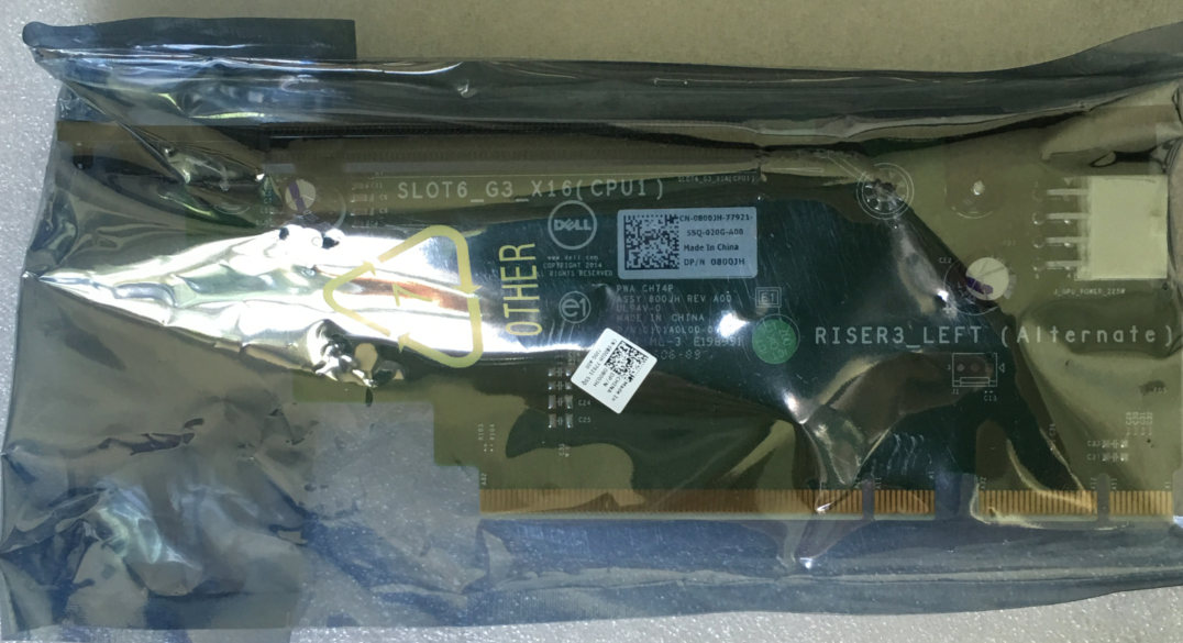 DELL 800JH CH74P Dell PowerEdge R730 R730XD Augment Card Riser 3