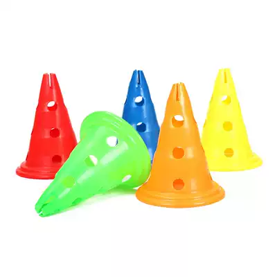 30cm with hole logo bucket thickened logo cone football training sign tube barricade sign pole multi-function 30c