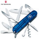 ດັ້ງເດີມ Victorinox Swiss Army Knife 91mm (Blue Transparent) 1.3713.T2 Multifunctional Folding Swiss Knife