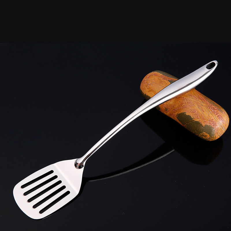 Stainless steel pan shovel fried spoons sautteed soup spoons spoon leaky spoon kitchenware thickened frying and shovel anti-scalding handle Multi-province