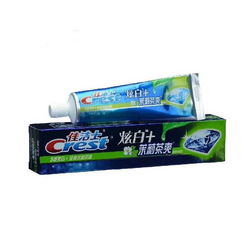 Crest佳洁士炫白+茉莉茶爽牙膏120克/180g 清新口气