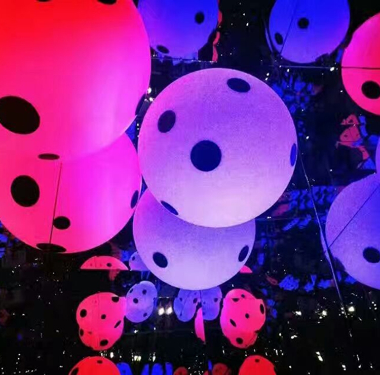 Custom touch luminous balloon LED light air floating color change ball Stage bar wedding colorful pop induction light ball
