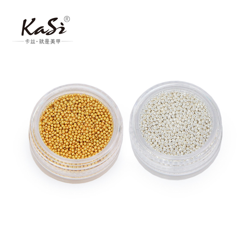 KaSi美甲金银钢珠金银色小钢珠美甲装饰diy钢珠饰品工具1mm