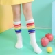Mùa xuân và mùa thu thuần cotton vớ trẻ em dài ống sọc cầu vồng sáng tạo cho bé trong vớ 1-3-9 tuổi - Vớ quần tất da chân dày đẹp cho bé gái Vớ