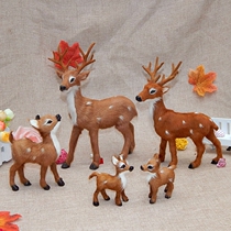 Deer model simulation Sika deer ornaments Leather hair simulation animal simulation fawn model Christmas deer auspicious gift