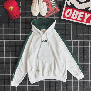 Shirajima Japanese fashion brand letter embroidered hooded sweater for men and women