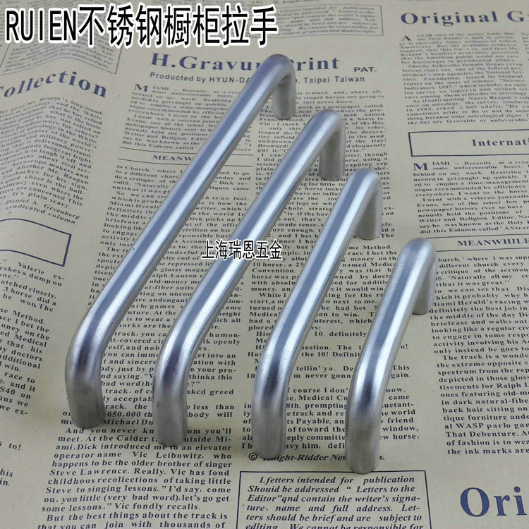 Solid stainless steel small handle European style handle modern handle cabinet stainless steel handle 10X96 center