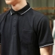 Áo sơ mi polo Nhật Bản nam Lapel Paul Port Wind Slim Tay áo ngắn Học sinh đẹp trai Tide Áo sơ mi nửa tay