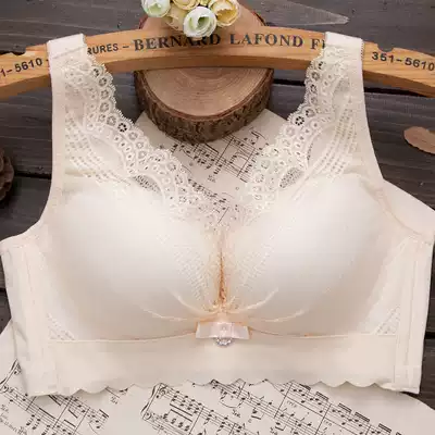 Summer thin large bra comfortable breathable hole underwear sexy lace without steel ring bra adjustable side receiver