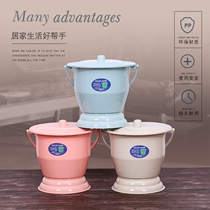 Spittoon Plastic thickened portable high-legged adult big child pregnant woman female urine bucket Urine potty Male night pot Urine pot