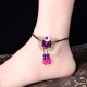 Phong cách quốc gia retro vòng chân gió nữ trang sức làm bằng tay nữ phiên bản Hàn Quốc của sinh viên đơn giản Sen Sở mật ong chân chuỗi vòng - Vòng chân
