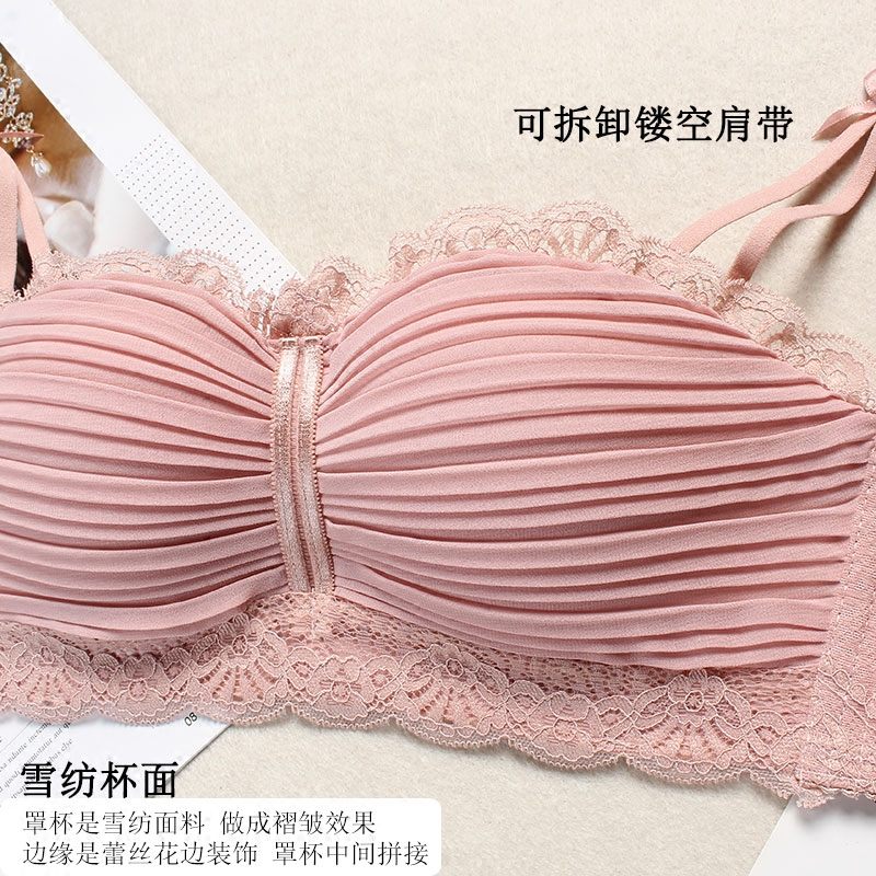 Thép miễn ren áo ngực siuating sexy vú nhỏ đánh dấu đồ lót bộ cô gái điều chỉnh cà vạt Nhật đầu áo ngực