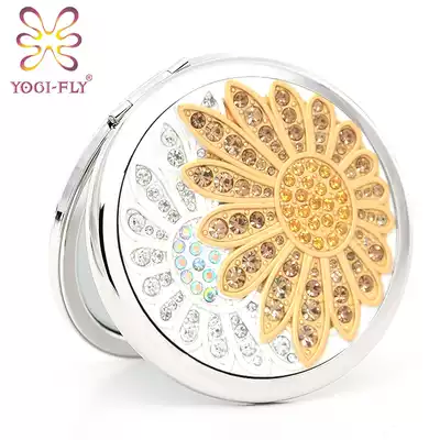 Yagefei makeup mirror portable folding portable small mirror creative DIY lettering to send birthday gifts