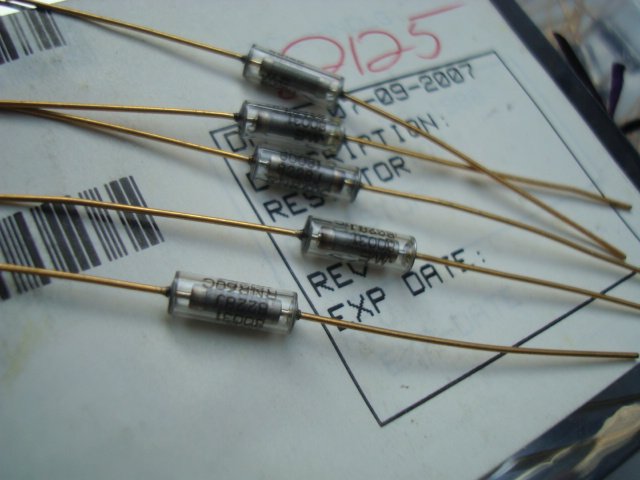 Original VISHAY Gold feet 1W 10K 10000 Ohm 0 1% glass fiber high precision fever resistance