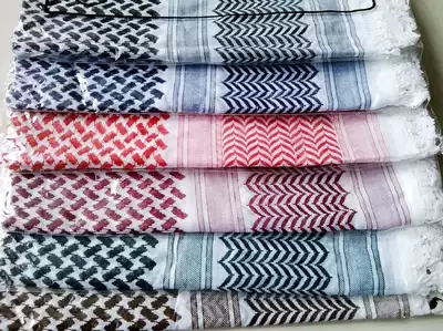 Foreign trade export Arab 8# knot print knotted headscarf Muslim scarf three colors for selection