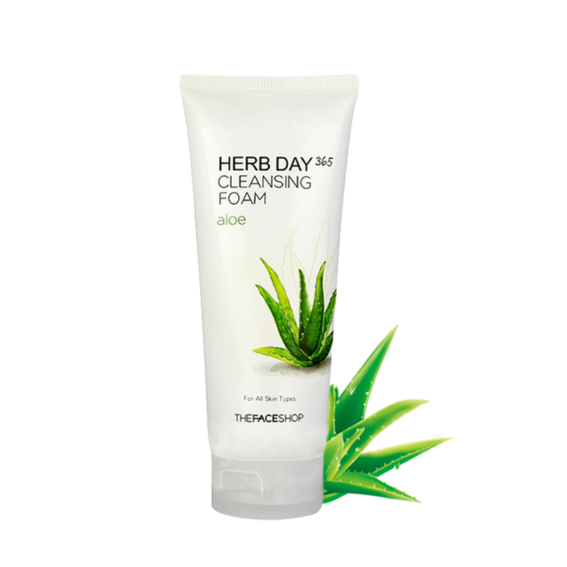 The Face Shop/菲诗小铺草本芦荟洁面乳洗面奶滋润补水保湿细腻