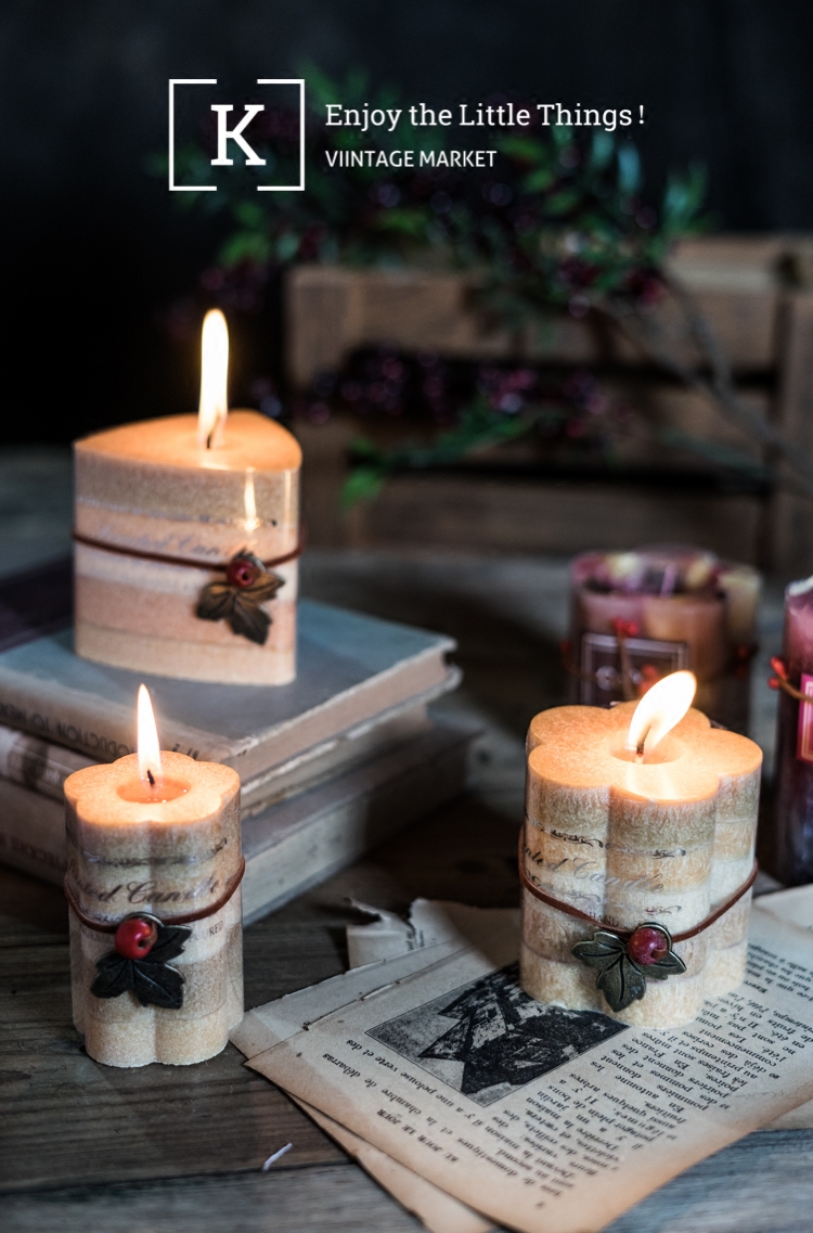 Incense Candle Triangle Flower Shaped Craft Decoration Candle Light Dinner Wedding Celebration Candle Essential Oil Smoke-free Soy