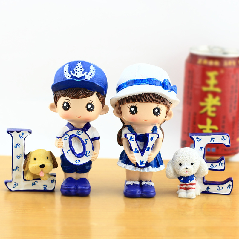 love海军娃娃汽车摆件 可爱车内饰品玩偶公仔创意车载饰品装饰