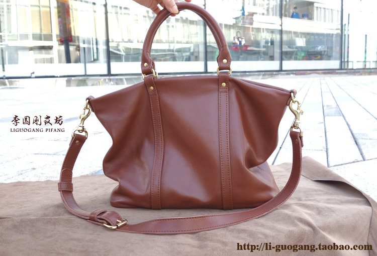 Leather top layer handmade cowhide bag shoulder bag handbag tote bag Japanese Herz style backpack