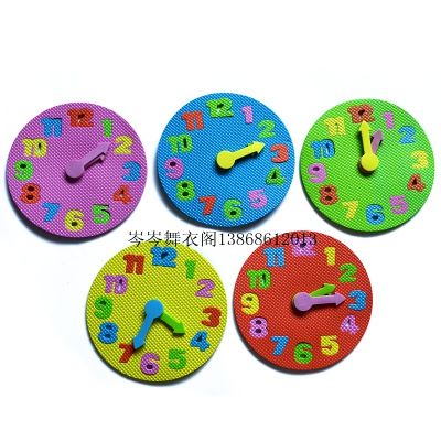 Kindergarten teaching aids corner material EVA clock puzzle Children's educational early education toys Foam toys