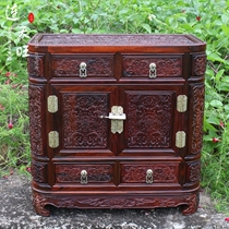 Mahogany Dragon cabinet Laos big red sour branch Dorabao wooden carving furniture ornaments jewelry box jewelry box bedside table ornaments