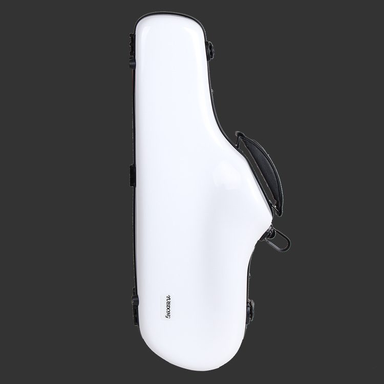 Promotional White Saxophone Fiberglass Case, Alto Saxophone Lacquered Case, Eb Saxophone Lightweight Case