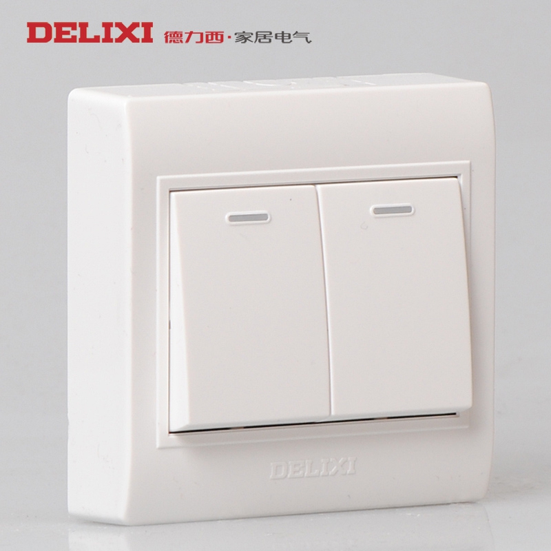 Dresi ultra-thin Ming box Ming loaded with two-open single-control double-link two 2 single control wall switch socket panel