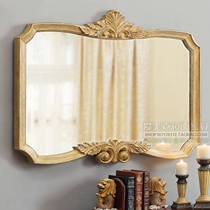 Mediterranean wall-mounted decent board room decoration mirror Cosmetic Mirror Bathroom Mirror Sofa Background Wall Mirror Wall Trim Customize