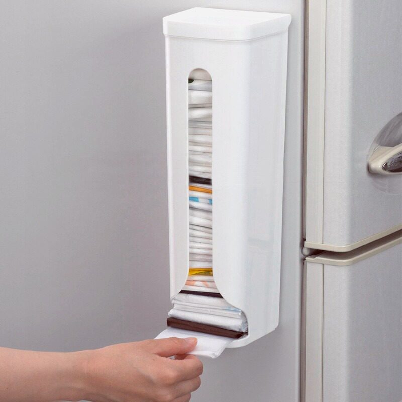 Garbage bag storage box wall kitchen garbage bag storage box Japanese hanging finishing box garbage bag extraction box