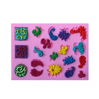 Nhà máy trực tiếp DIY mini trang trí fondant silicone khuôn lỏng silicone khuôn mềm gốm thủ công vải xà phòng G003 khuôn làm bánh cá