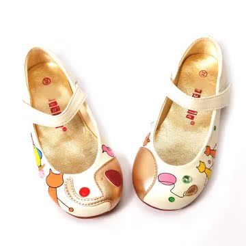 台湾官网直邮进口【Ameber】 大象小屁屁日系手工平底娃娃鞋儿童-