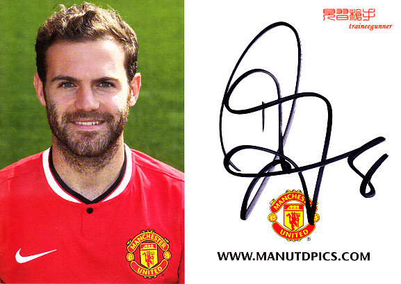 Mataman United's 2014-15 autographed official card