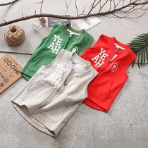2021 spring new children letter print vest boy girl baby zipper Waistcoat Vest cardigan Wild