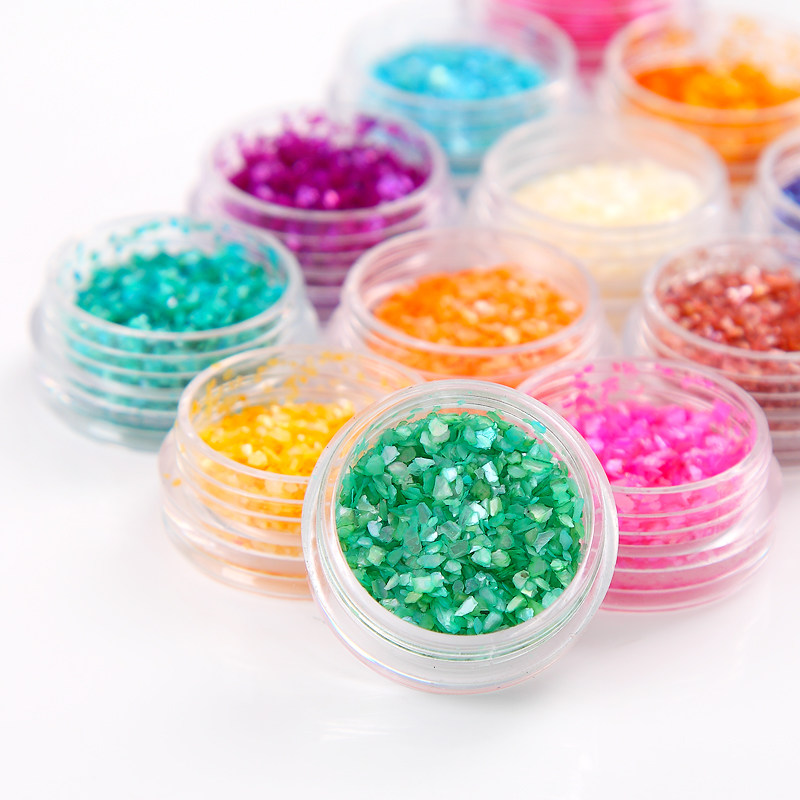 KaSi美甲diy点钻光疗做指甲装饰工具搭配装饰品贝壳粉工具12盒